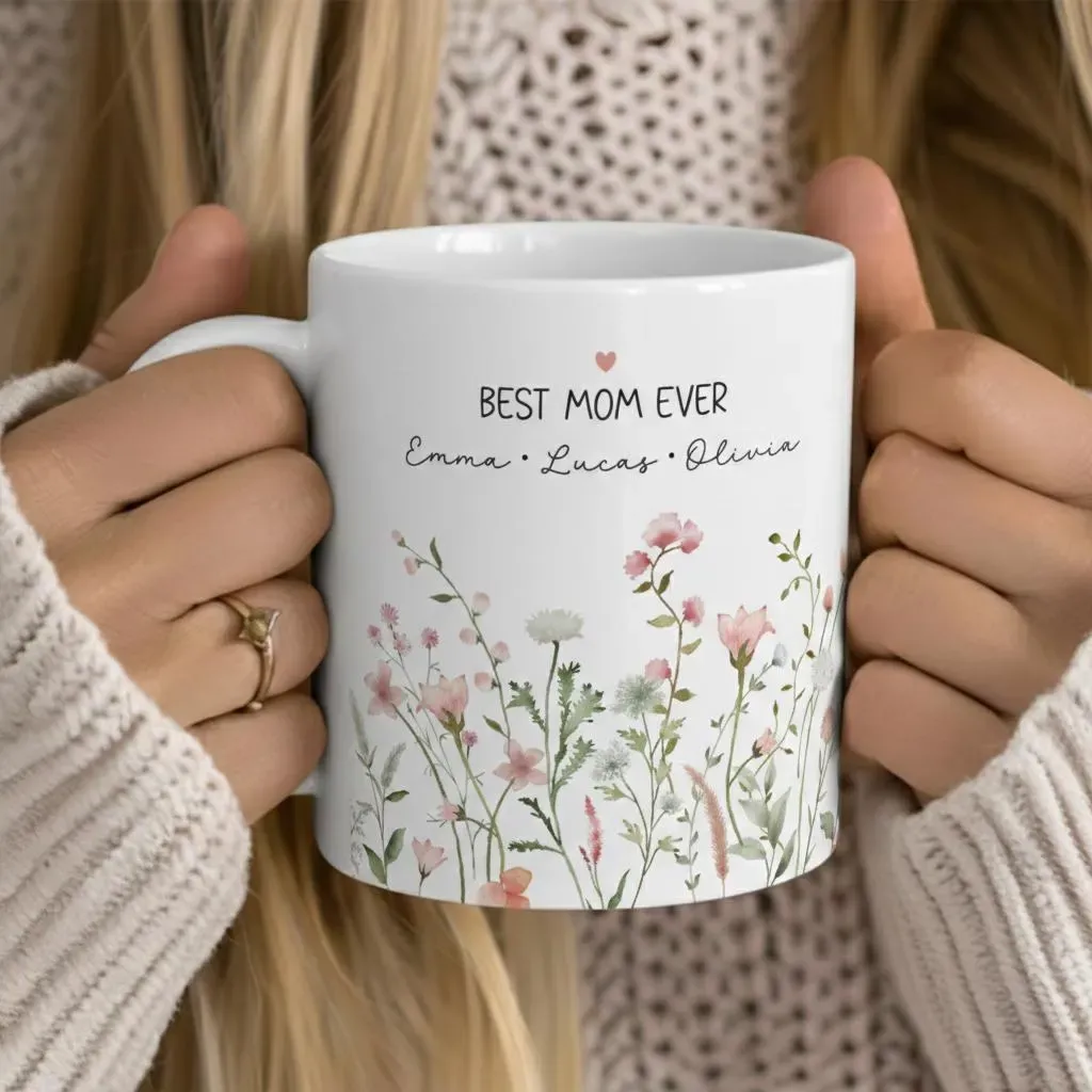 Taza floral para mamá
